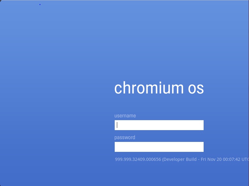 Google Chrome Login Screen