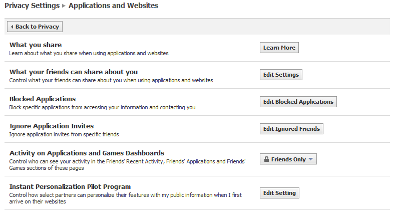 Applications and Websites