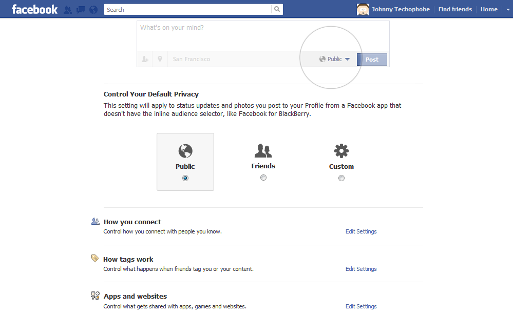 Privacy Settings Step 2