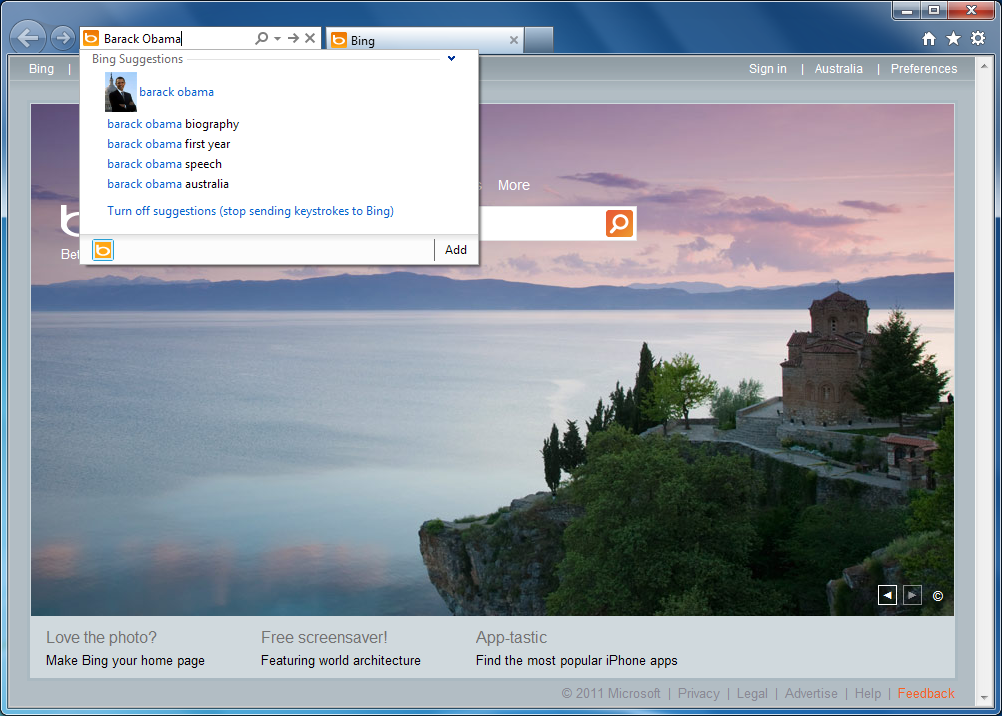 IE9 Search