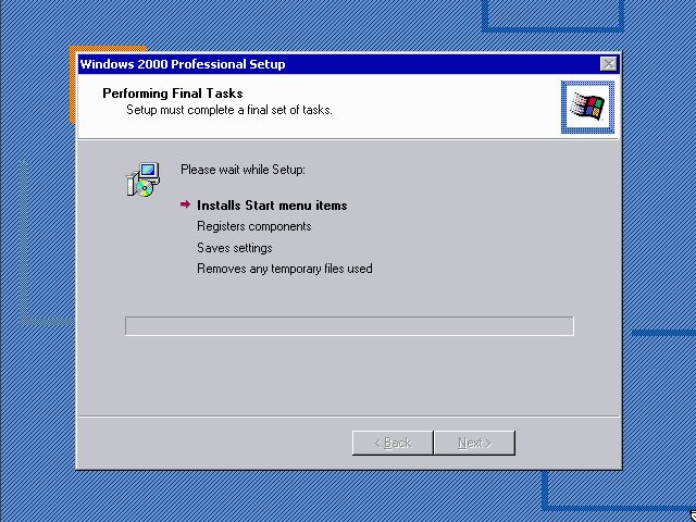 Windows 2000 Setup - Configuring Setup