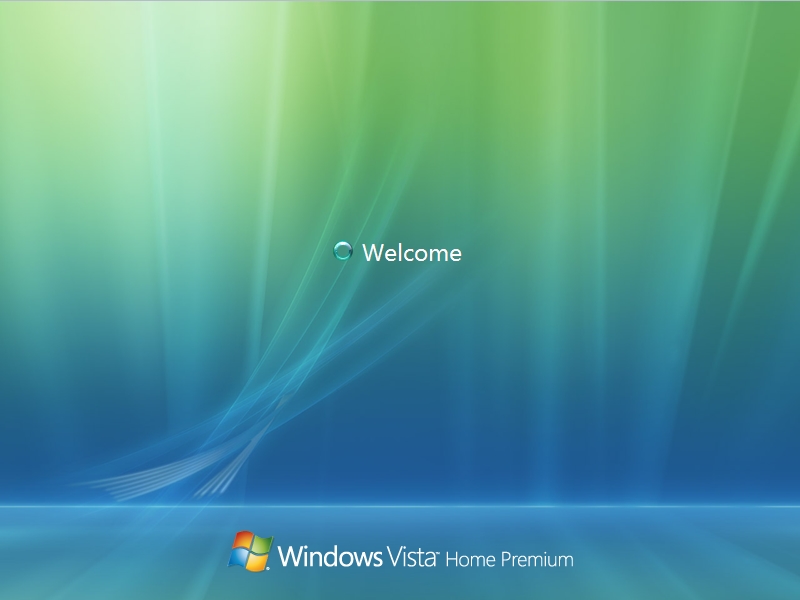 Windows Vista Setup - Logon Screen