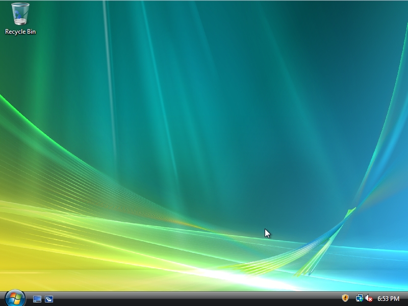 Windows Vista Setup - Vista Desktop