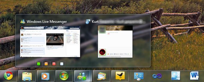 Messenger Taskbar Thumbnail Preview