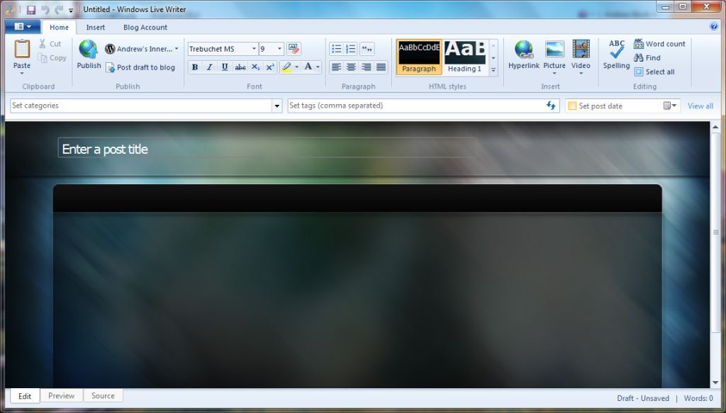 Windows Live Writer