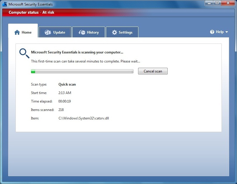 MSE First Quick Scan