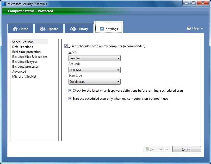 MSE Settings