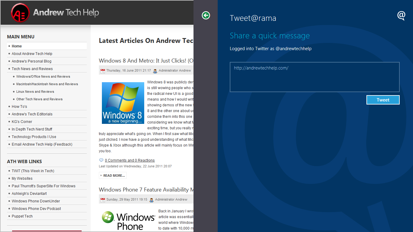Sharing With Tweet@Rama