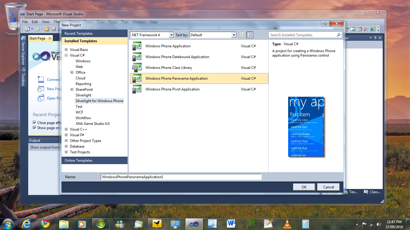 Sliverlight Projects - Visual Studio