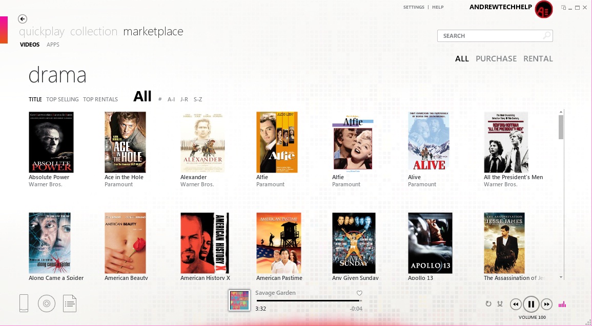 MarketPlace: Video List