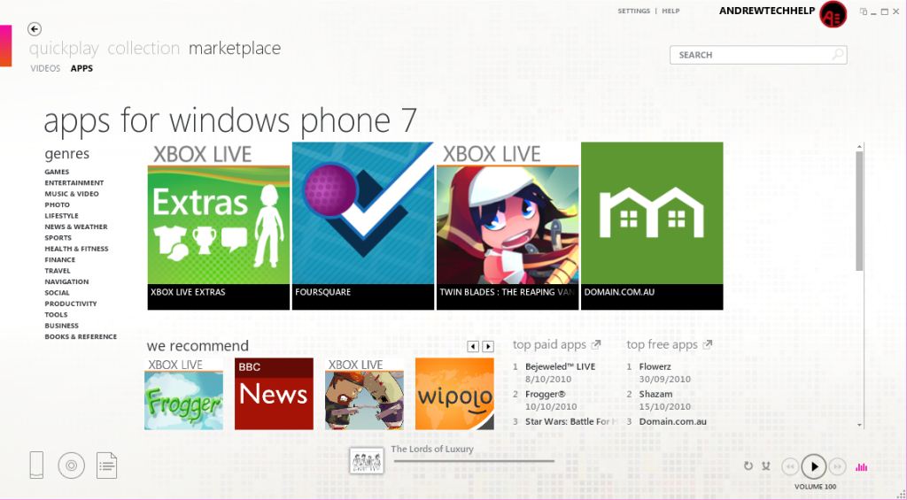 MarketPlace: Windows Phone 7 Apps
