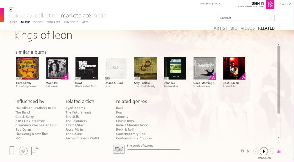 MarketPlace: Music - Artist Related